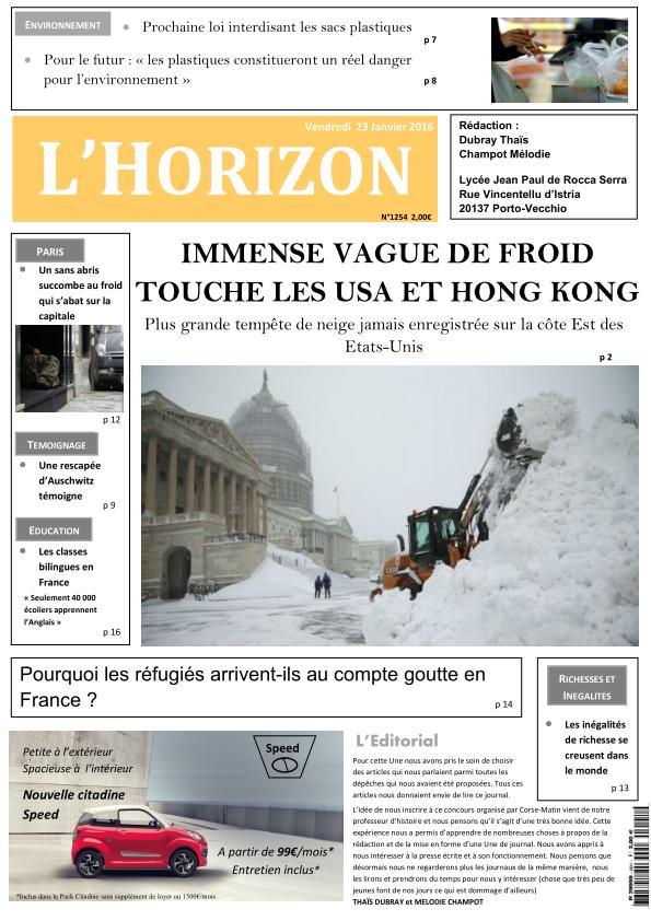 " Faites la Une !" la palmarès de la 8ème Edition " Faites la Une !" la palmarès de la 8ème Edition