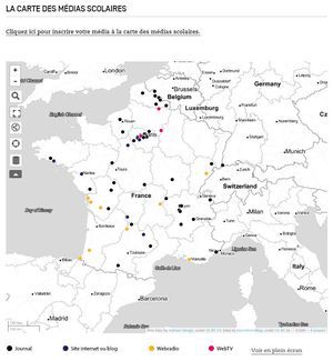 Carte collaborative des médias scolaires