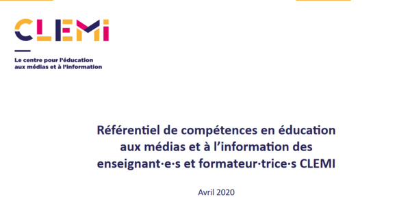 Référentiel enseignant.e.s et formateurs/formatrices CLEMI Référentiel enseignant.e.s et formateurs/formatrices CLEMI