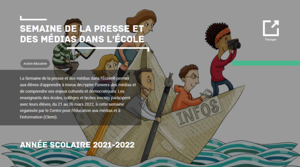 SEMAINE DE LA PRESSE ET DES MEDIAS DANS L'ECOLE® 2022 SEMAINE DE LA PRESSE ET DES MEDIAS DANS L'ECOLE® 2022