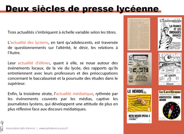 Deux siècles de presse lycéenne l'exposition