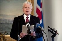 Le président Islandais Olafur Ragnar Grimssom, le 5 janvier 2010  Reykjavik © 2010 AFP Haldor Kolbeins