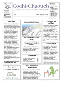 Concours académique « Faites la Une » 2012 - 8 prix décernés