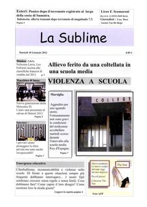 Concours académique « Faites la Une » 2012 - 8 prix décernés Concours académique « Faites la Une » 2012 - 8 prix décernés