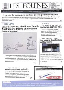 Concours académique « Faites la Une » 2012 - 8 prix décernés Concours académique « Faites la Une » 2012 - 8 prix décernés